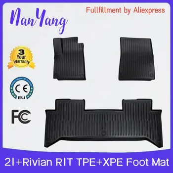 Для 21 + Rivian R1T Коврик для ног TPE + XPE (только для левого руля) Водонепроницаемый и износостойкий автомобильный коврик