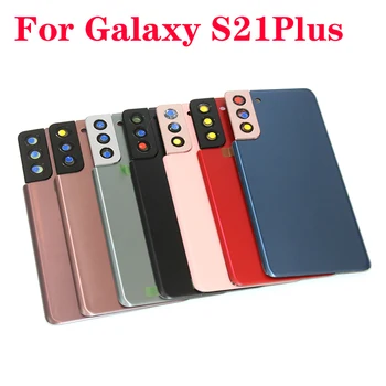 Замена Заднего Стекла Для Samsung Galaxy S21Plus S21 + 5G SM-G996B G996U Крышка Батарейного Отсека Задняя Дверца Корпуса С Объективом Камеры и Логотипом
