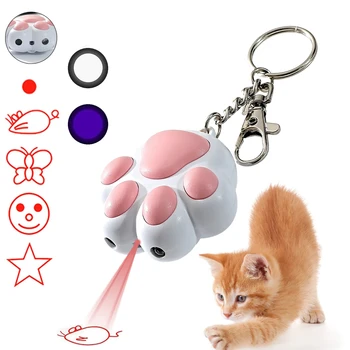 Игрушки для домашних животных Кошка USB Перезаряжаемая Многофункциональная Лазерная игрушка для домашних животных Для кошек Интерактивная Забавная Обучающая Лазерная игрушка для котенка Аксессуары для кошек