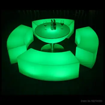 Индивидуальные светодиодные барные стулья, светящиеся стол и стул, журнальный столик для бара на открытом воздухе, табурет для отдыха, креативный столик KTV