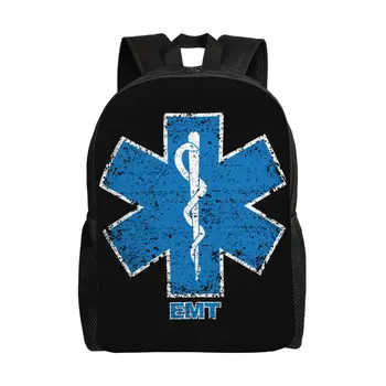 Индивидуальный рюкзак Emt Star Of Life для мужчин и женщин, модная сумка для книг для колледжа, школьные сумки для фельдшеров скорой помощи