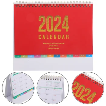 Календарь на 2024 год Ежемесячный Орнамент Товары Для Дома Рабочий Стол Стоячая Бытовая Бумага Офис
