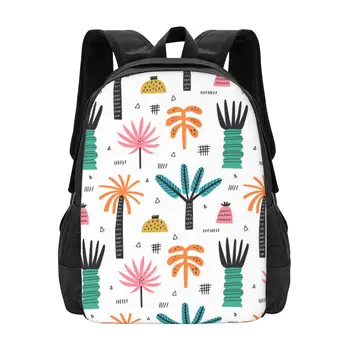 Классический школьный рюкзак из парусины с тропическими пляжными пальмами, Повседневный рюкзак для офиса для мужчин и женщин