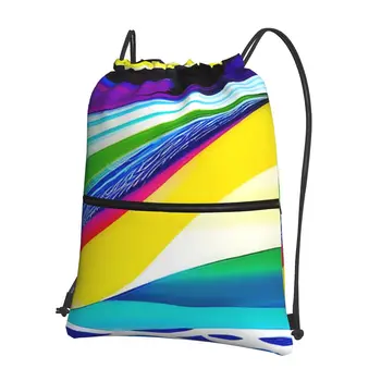 Копия минималистичного абстрактного художественного фона Портативные рюкзаки сумка на шнурке с завязками Карманные сумки для обуви для мужчин и женщин