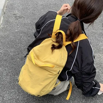 Корейские водонепроницаемые нейлоновые рюкзаки для девочек-подростков, школьная сумка, летняя повседневная сумка для путешествий, большая вместительная Легкая сумка для книг