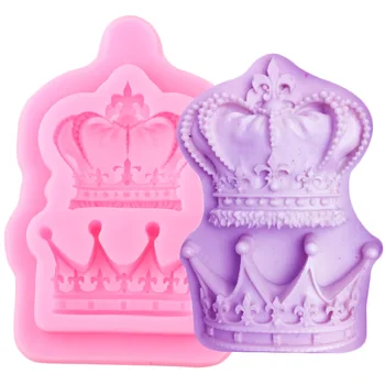 Королевская корона Силиконовые Формы Свадебный топпер для кексов Инструменты для украшения торта Sugarcraft Candy Clay Формы для выпечки шоколада