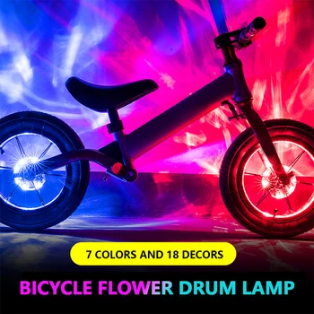 Красочные велосипедные фары для спиц 300 мАч Велосипедная Ступица Лампа для спиц USB Перезаряжаемая Водонепроницаемая Универсальная защита Предупреждение Украшение