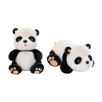 Милые мягкие плюшевые животные, игрушка, имитирующая панду, плюшевая игрушка, мягкая панда с листьями бамбука, плюшевые игрушки, декоративные для Рождественского подарка