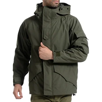 Мужская зимняя камуфляжная теплая толстая куртка + подкладка, военная тактическая куртка с капюшоном 2в1, водонепроницаемая верхняя одежда для охоты и пешего туризма.