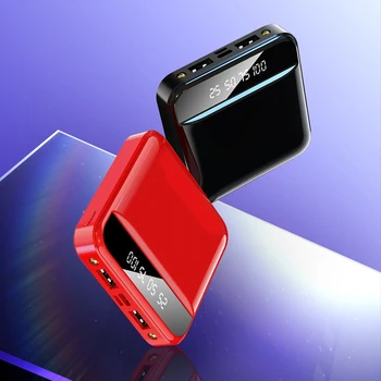 Мультяшный мини-блок питания 30000мА, портативное быстрое зарядное устройство, внешний аккумулятор, цифровой дисплей, мобильный подарок для Android iPhone