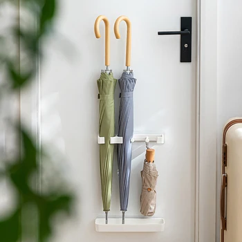Настенный Длинный Зонт для подставки для ручек зонта, установленный в домашних условиях, Складной Зонт для хранения, Подставка для держателей зонтов
