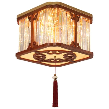 Новая китайская лампа Лампа в гостиной Потолочный светильник лампа для детской спальни Простая светодиодная хрустальная лампа потолочные светильники