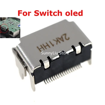 Новые порты, совместимые с HDMI, интерфейс розетки для OLED-док-станции Nintendo Switch, совместимый с HDMI разъем 2.1 порта HD для OLED-коммутатора.