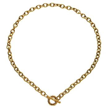 Новый стиль Винтажные ожерелья с поворотной цепочкой из нержавеющей стали для женщин и мужчин в стиле хип-хоп, ювелирные изделия, подарки