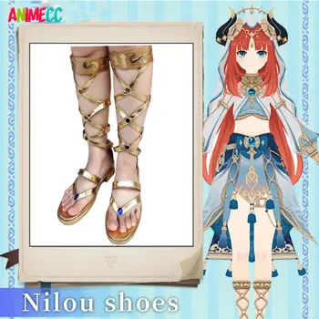 Обувь для косплея Genshin Impact Nilou На высоком каблуке, Великолепный наряд, Костюм на Хэллоуин, Используемые Аксессуары Принимаются на заказ.