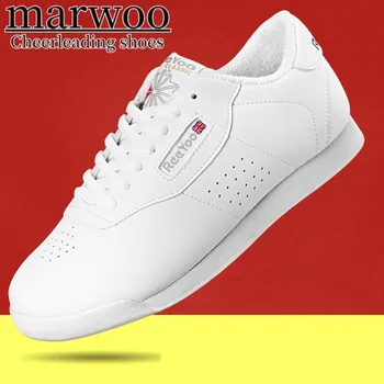Обувь для черлидинга Marwoo, детская танцевальная обувь, обувь для аэробики, обувь для фитнеса, женская белая спортивная обувь для джаза R001