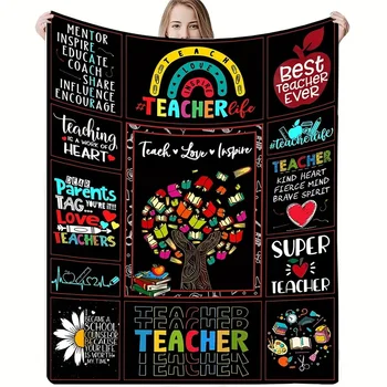Одеяло для подарков учителям, благодарственные подарки учителям, плед на День Благодарения, Супер Мягкое Уютное Теплое Легкое Плюшевое одеяло