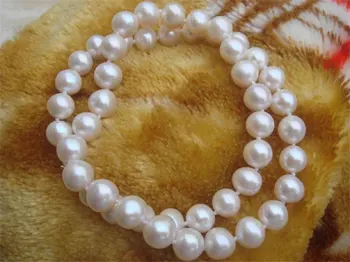 Ожерелье из белого жемчуга Южного моря 8-9 мм AAA ++ 18 дюймов