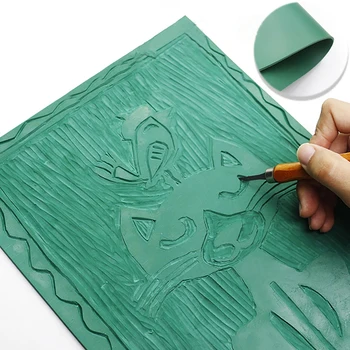 Резиновый лист с гравировкой для детей, начинающих Гравировать резиновый лист из ПВХ, Печатная краска, Резиновый лист, Аксессуары для гравировки