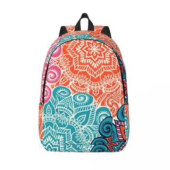 Рюкзак для ноутбука Уникальная красочная школьная сумка в виде мандалы, прочный студенческий рюкзак для мальчиков и девочек, дорожная сумка