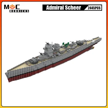 Серия военных кораблей Огромный линкор MOC Строительный блок DIY Модель Кирпичи Коллекция игрушек для детей Рождественские подарки