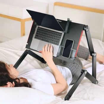 Складной компьютерный стол из алюминиевого сплава, регулируемый, Подвижный, Лежащий на кровати, Держатель для ноутбука, стол для спальни, Мебель для гостиной