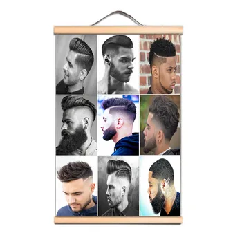 Украсьте стены своей парикмахерской классическим мужским плакатом с короткими волосами, настенными картами, винтажным художественным оформлением стен для парикмахерской