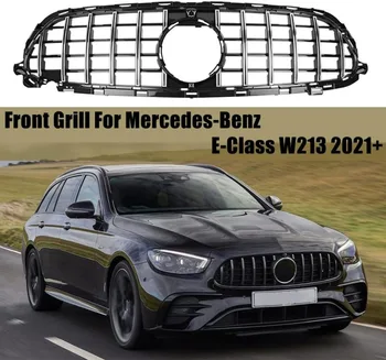 Центральная Решетка Переднего Бампера Автомобиля для Mercedes Benz E-Class W213 2021 2021 + Решетка Переднего Бампера Автомобиля Черный/Серебристый
